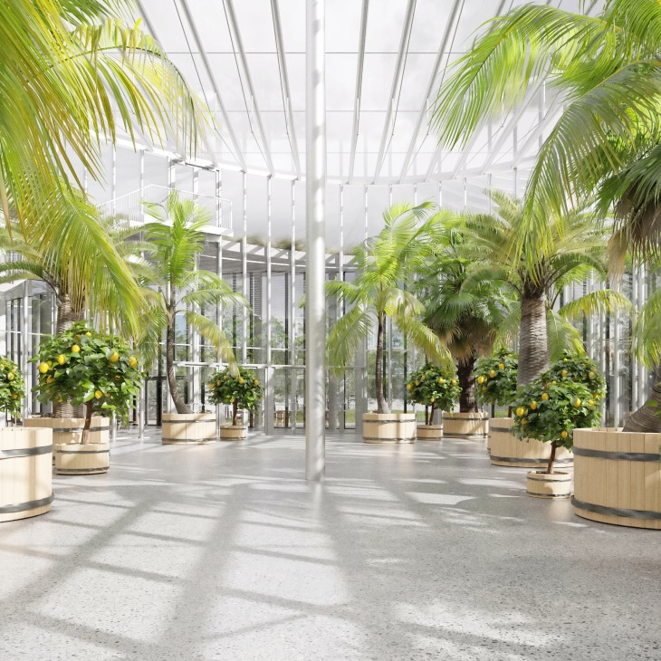 Vstupní budova botanické zahrady v Praze