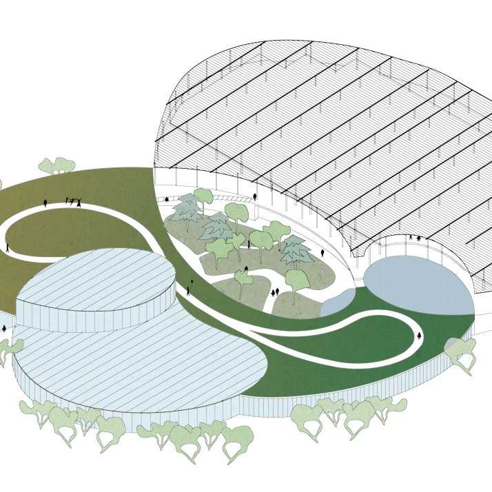 Vstupní budova botanické zahrady v Praze