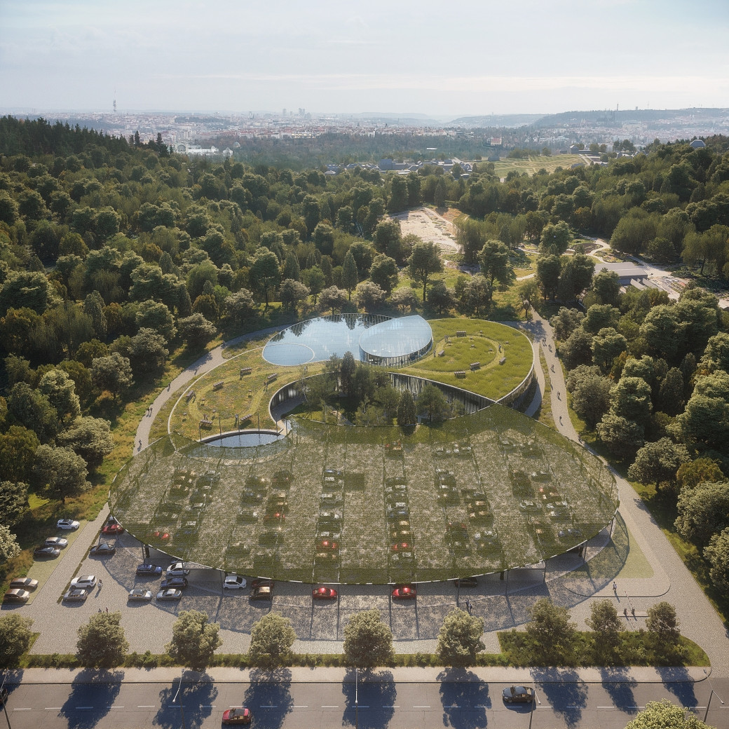 Vstupní budova botanické zahrady v Praze