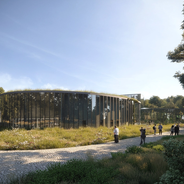 Vstupní budova botanické zahrady v Praze