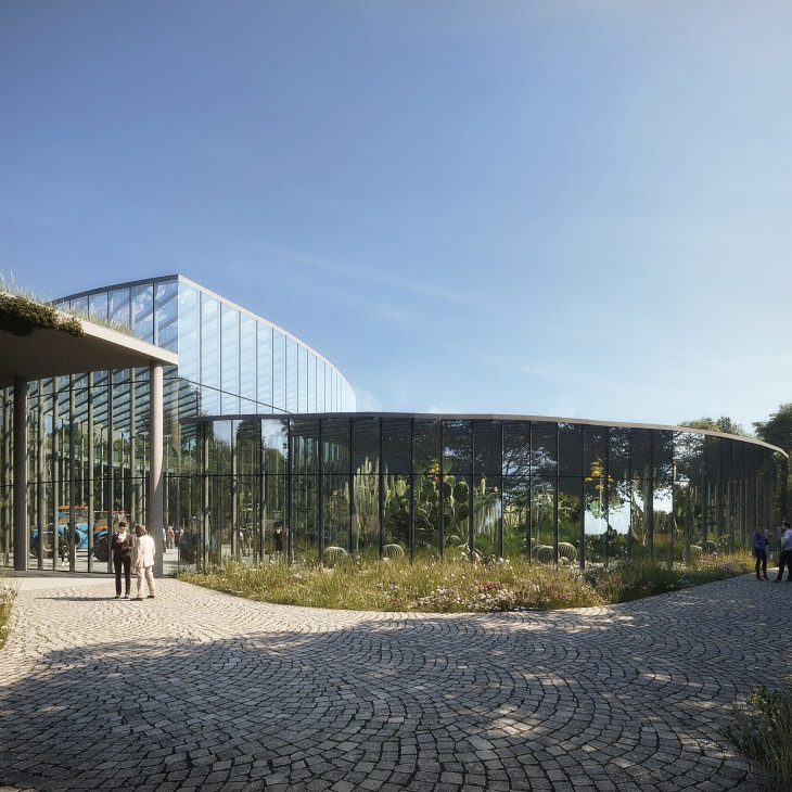 Vstupní budova botanické zahrady v Praze