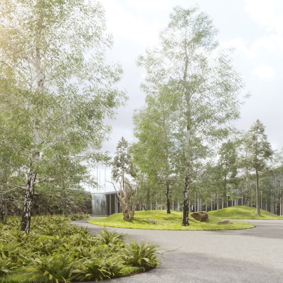 Vstupní budova botanické zahrady v Praze